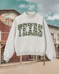 Texas Varsity Mock Neck Sweatshirt · Camo