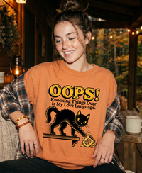 Knocking Things Over Funny Cat Graphic Tee