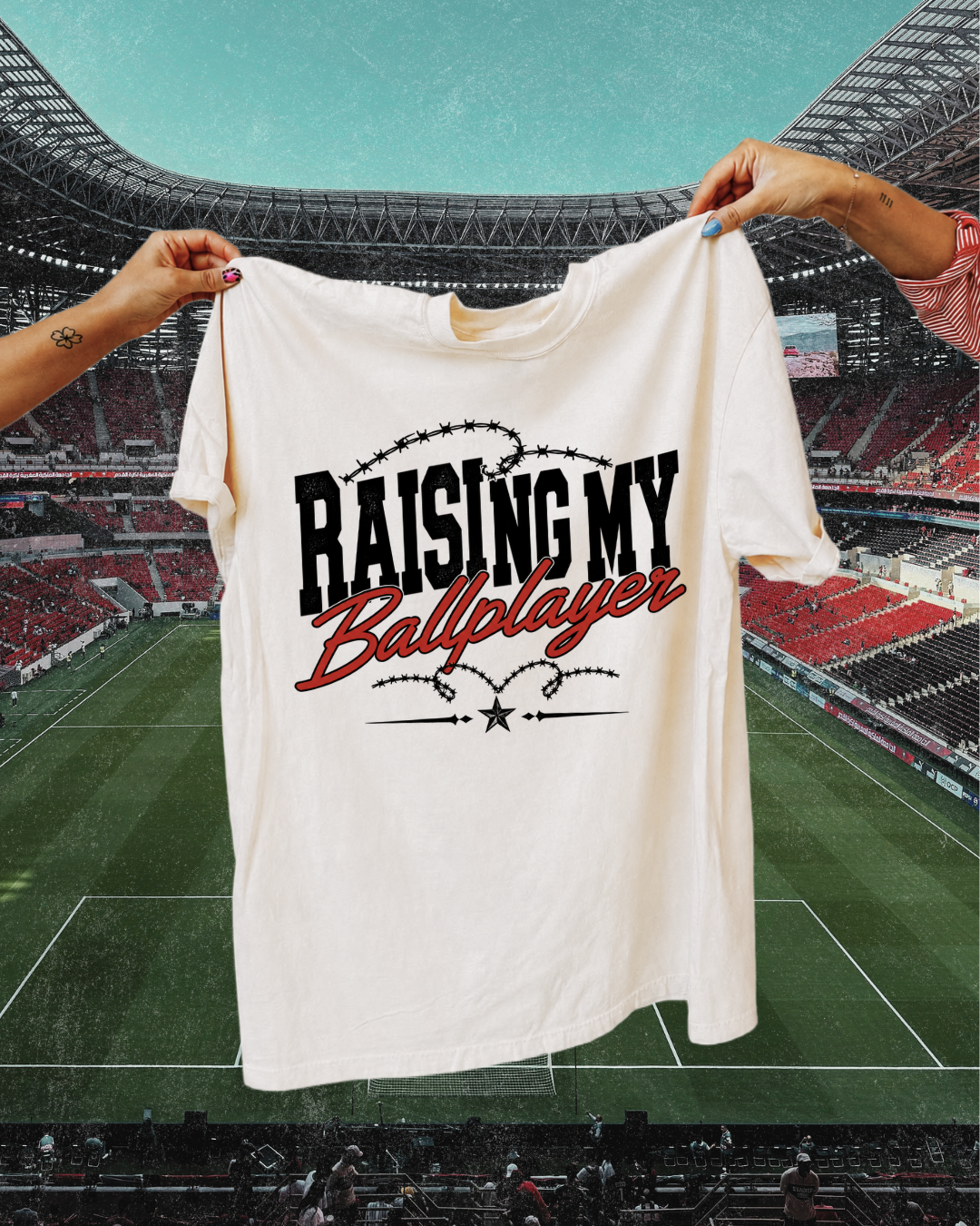Raising My Ballplayer Game Day Graphic Tee