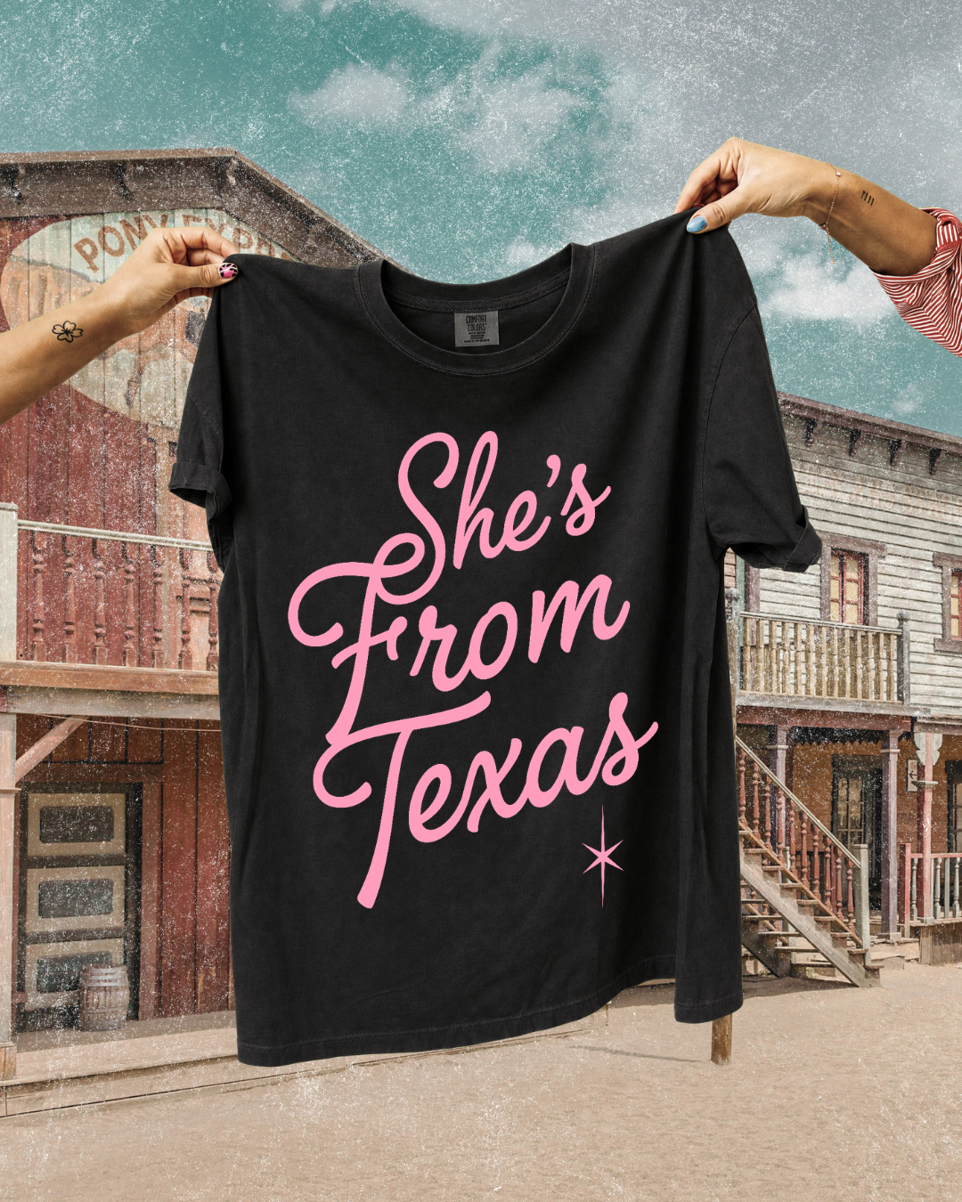 She's From Texas Western Graphic Tee
