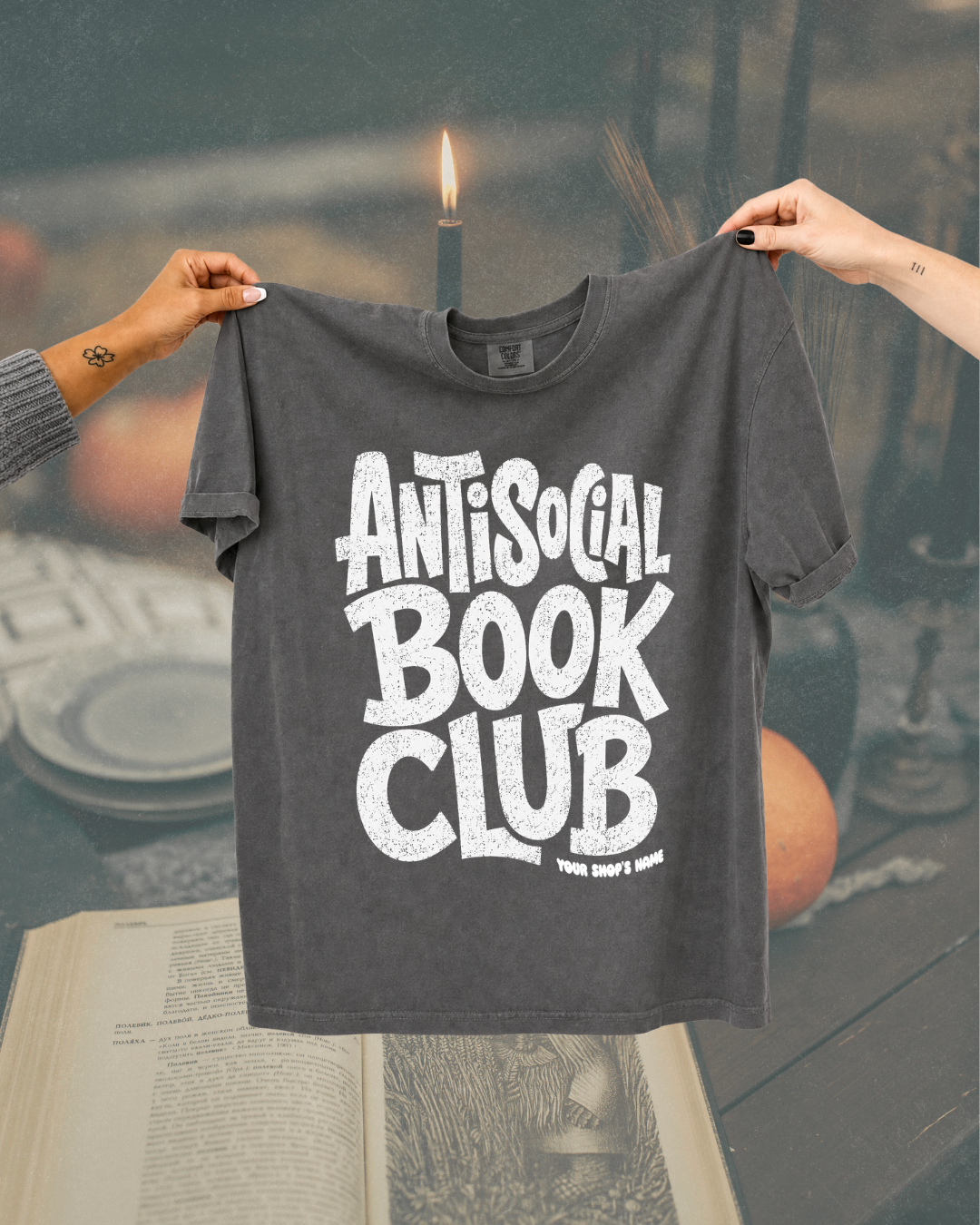 Antisocial Book Club Bookish Graphic Tee
